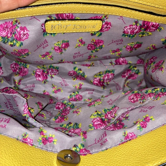 Betsey Johnson Yellow Satchel with Structured Design - Picture 8 of 13